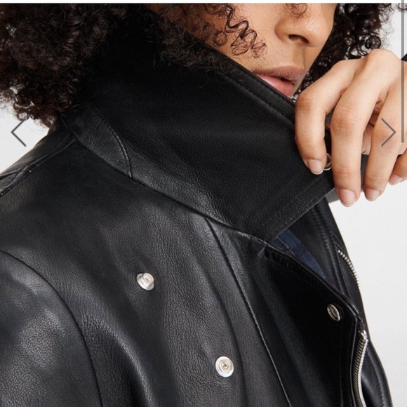 Rag & Bone Mack Lamb Leather Moto Jacket In Black New with Tags! - Picture 5 of 13